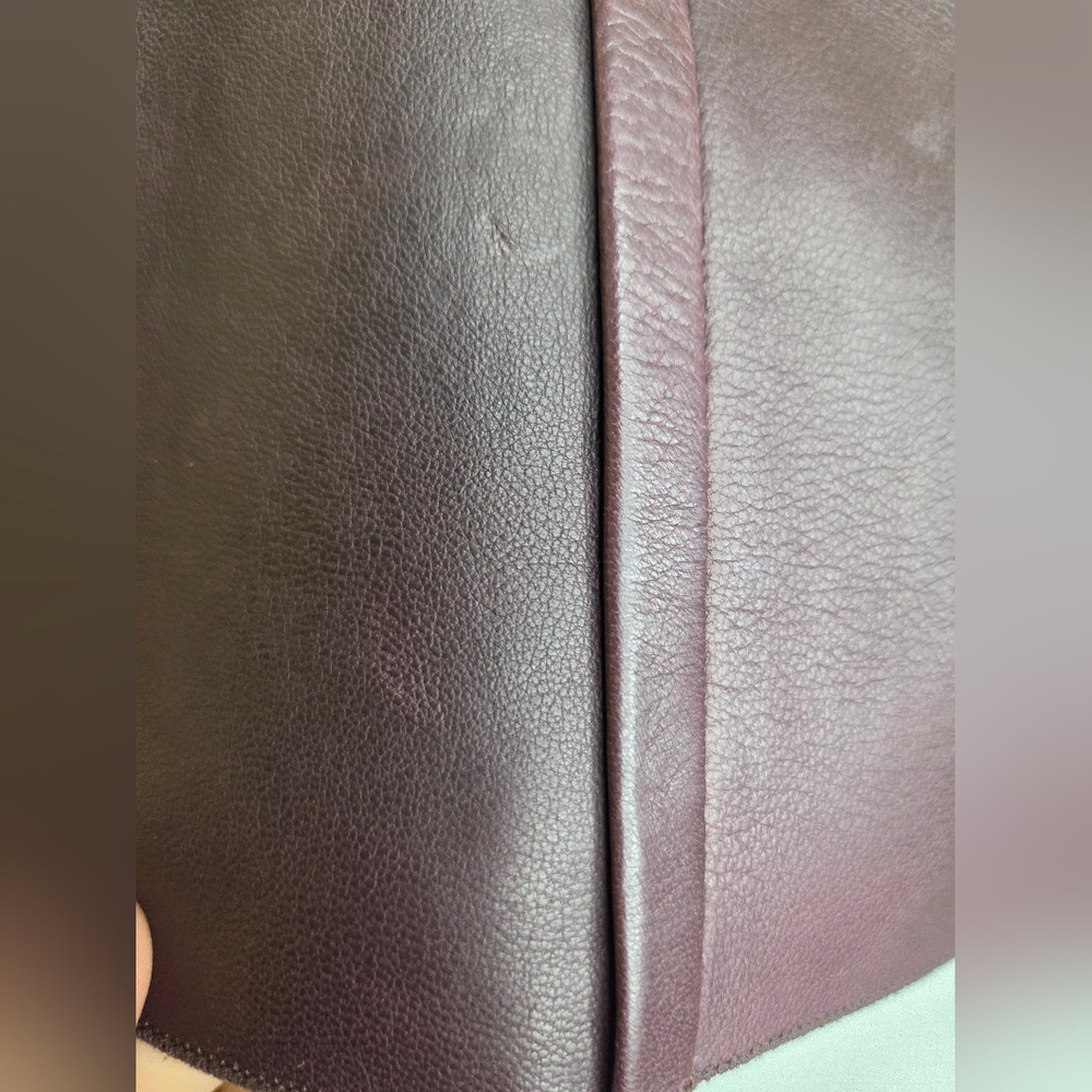 O'2nd Size 6 Rich Burgundy Sheep Skin Leather Mini Skirt - Picture 5 of 12